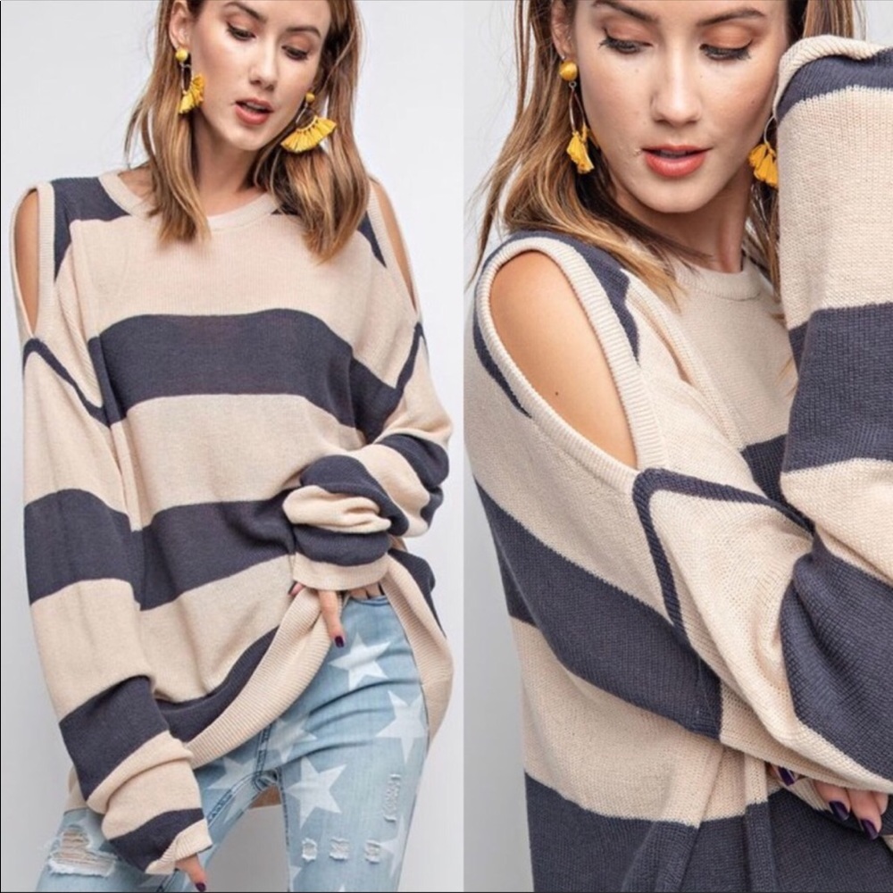 Striped Pullover Sweater - Picture 3 of 8